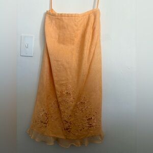 Vintage peach embroidered skirt
